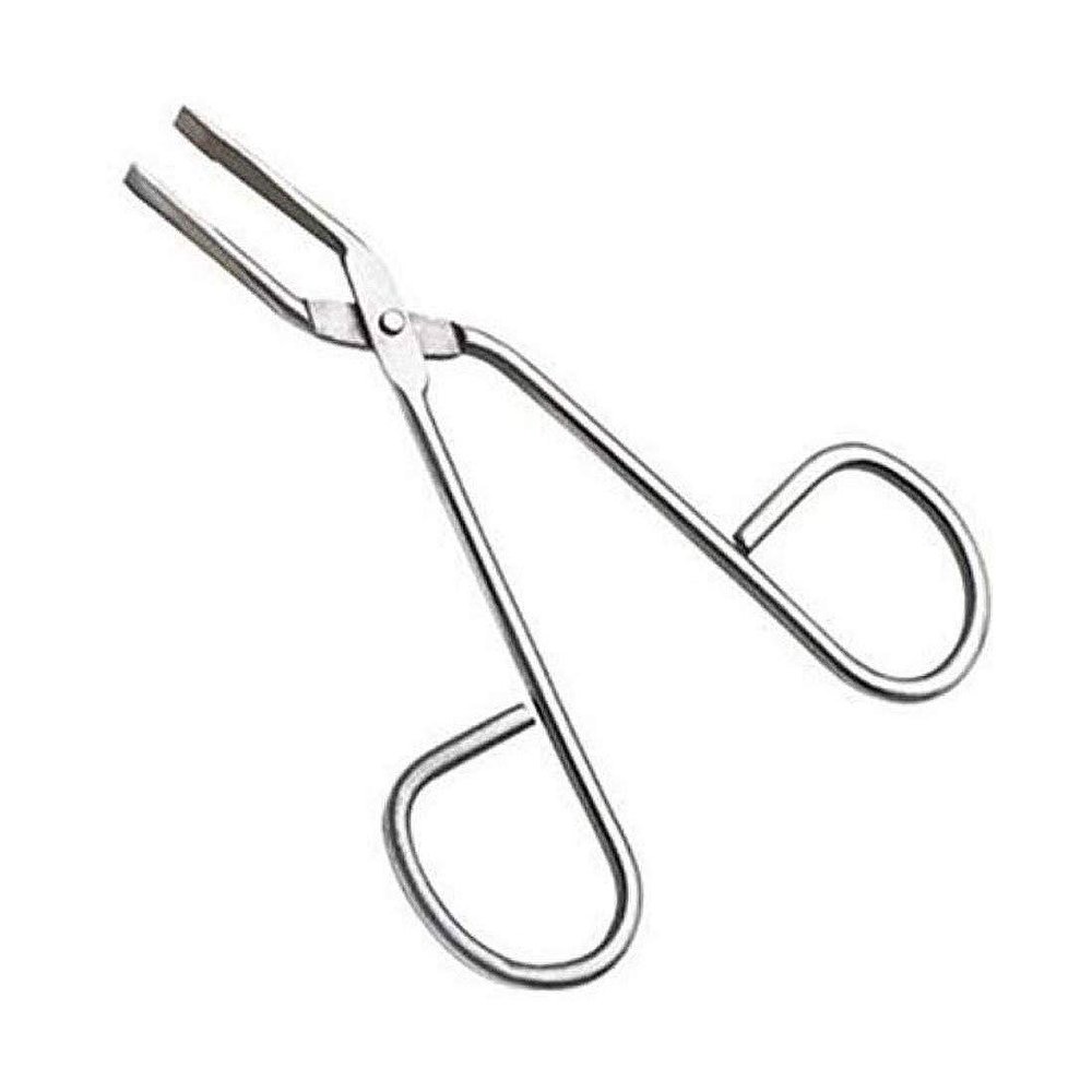 1PCS Silver Professional Stainless Steel Eyebrow Removal Scissor Forceps Handle Tweezers