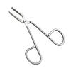 1PCS Silver Professional Stainless Steel Eyebrow Removal Scissor Forceps Handle Tweezers view 1
