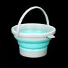 1 Pc 1.5L-10L Portable Folding Bucket Kitchen Items Household Thick Silicone Fishing Supplies for Fishing Camping Car Wash,Round 5L view 2