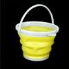 1 Pc 1.5L-10L Portable Folding Bucket Kitchen Items Household Thick Silicone Fishing Supplies for Fishing Camping Car Wash,Round 5L view 4