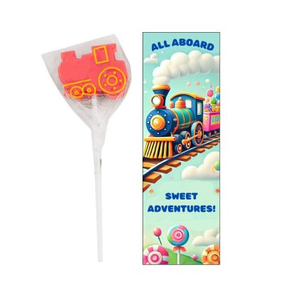 12 Sets Train Party Favors Lollipops Individually Wrapped Suckers with Bookmarks Birthday Parties Encouragement All Aboard Sweet Adventures