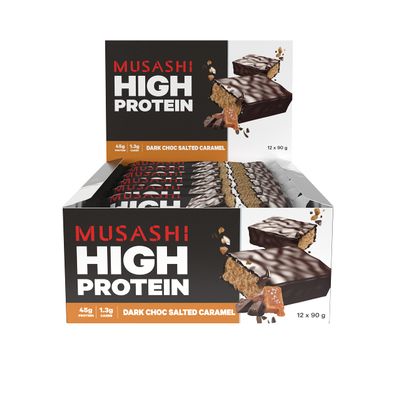 Musashi High Protein Salted Caramel 90g x 12