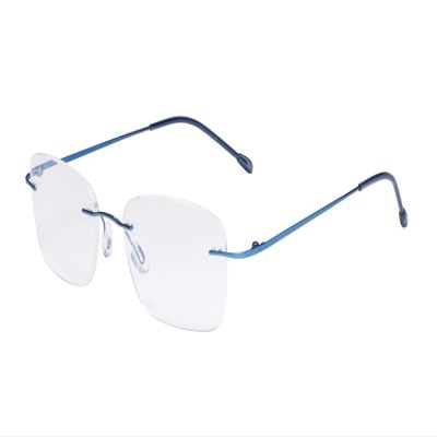 Eyekepper Ladies Frameless Reading Glasses - Lightweight Rimless Readers Women Blue +3.50