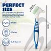 2-Pack Denture Toothbrushes for Cleaning & Care  Soft Bristles, Ergonomic Handle, Ideal for Dentures & Partials view 2