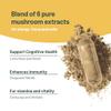 6 Mushroom Supplement Including Lions Mane Supplement High Strength Capsules. Mushroom Complex with Lion's Mane, Reishi, Chaga Mushroom Powder, Shitake, Cordyceps & Maitake. 120 Count. view 2