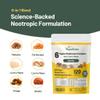 6 Mushroom Supplement Including Lions Mane Supplement High Strength Capsules. Mushroom Complex with Lion's Mane, Reishi, Chaga Mushroom Powder, Shitake, Cordyceps & Maitake. 120 Count. view 3