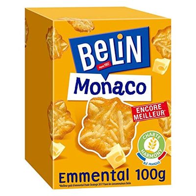 Belin - Crackers Monaco Emmental 100G - Lot of 4 - Price Per Lot - Fast Delivery