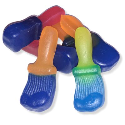 The Candy Cabin - Vegan Jelly Paintbrushes Tongue Painters Retro Sweet Shop Traditional Old Fashioned (400g)