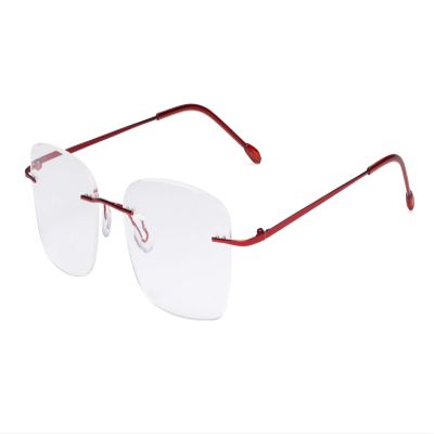 Eyekepper Ladies Frameless Reading Glasses - Lightweight Rimless Readers Women Red +1.75