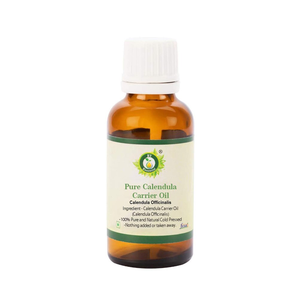 Calendula Oil | Calendula Officinalis | 100% Pure Natural | for Hair | for Body | for Face | for Scar Removal | for Massage | Cold Pressed | 50ml | 1.69oz by R V Essential