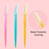 24 Pieces Eyebrow Razor Facial Razor Shaper Trimmer with Precision Cover view 3