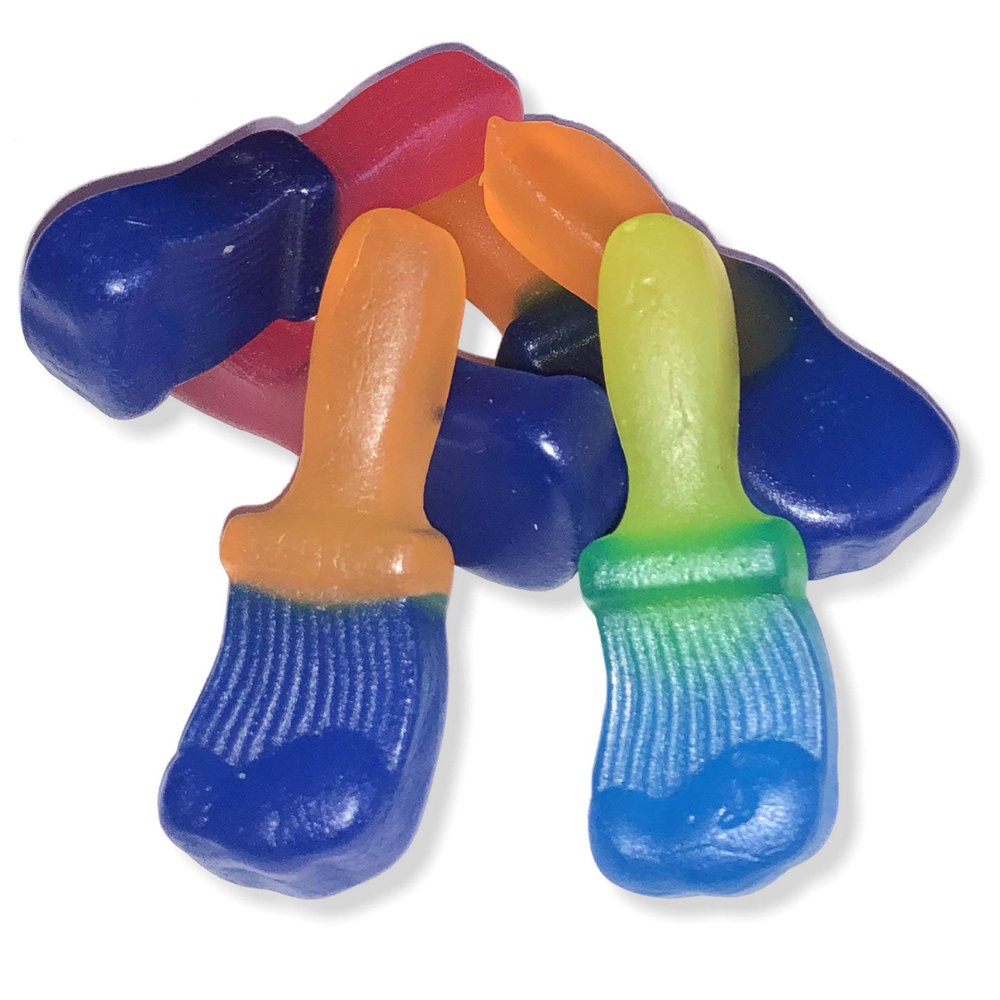 The Candy Cabin - Vegan Jelly Paintbrushes Tongue Painters Retro Sweet Shop Traditional Old Fashioned (200g)