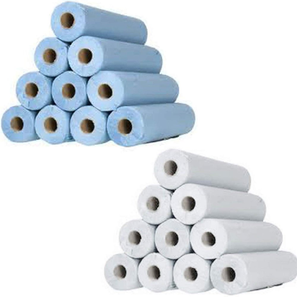 A406 2 Ply White Rectangular Couch Roll 12 Pack 20 x 40M Hygiene Paper Rolls