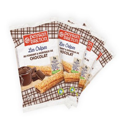 Paysan Breton - Pancakes Fondant and Chocolate Chunks 180g - Lot of 4 - Price Per Lot - Fast Delivery
