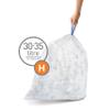 simplehuman CW0286 code H Custom Fit Bin Liner Bulk Pack, Clear Plastic (3 Pack of 20, Total 60 Liners) view 2