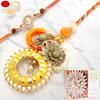 Ghasitaram Gifts Rakhis Online- Echoes of Care rm071 Bhaiya Bhabhi Rakhi with 200 GMS of Kaju katli view 1