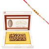 Ghasitaram Gifts Rakhi Gifts for Brothers Walnut Sugafree Chocolate Bark Small with Pearl Rakhi view 1