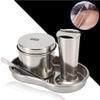 3 Types Tattoo Disinfection Kit Microblading Tool Sterilizer Stainless Steel Disinfection Disk Tank Barrel Tweezers Set Clean Sterilizers 4pcs(S) view 2