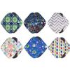 6PCS Reusable Menstrual Pad Bamboo Sanitary Cloth Panty Liner with Washable Wet Bag view 1