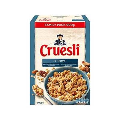 Muesli with Nuts | Quaker | Cruesli 4 Nuts | Total Weight 900 Grams