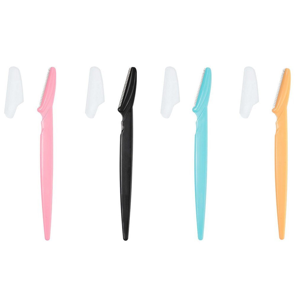 24 Pieces Eyebrow Razor Facial Razor Shaper Trimmer with Precision Cover4 Colors