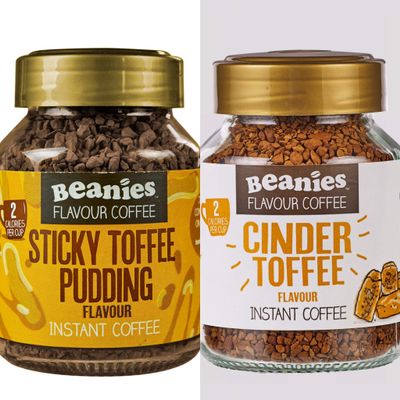 Beanies Instant Flavoured Coffee 50g(Sticky Toffee Pudding & Cinder Toffee)