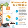 Healthspan Glucosamine & Omega 3 | 120 Capsules | Joint Health | Added Vitamin C | 400mg Optiflex Glucosamine HCI | 300mg Omega 3 Fish Oil | Highly Purified & Sustainably Sourced view 2
