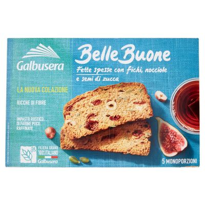 Galbusera BelleBuone Italian Thick Toast with Figs, Hazelnuts and Pumpkin Seeds 10 Count