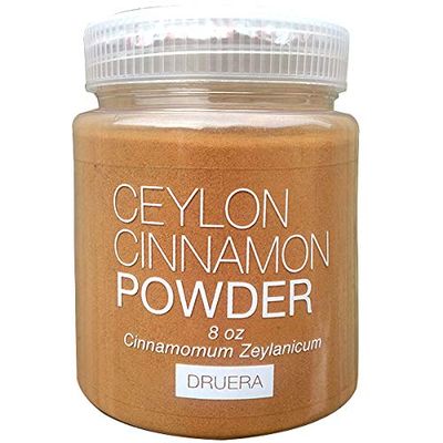 Pure Ceylon Cinnamon powder 8 oz (227 grams), Alba Cinnamon is freshly ground and shipped from Ceylon by DRUERA