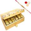 Ghasitaram Gifts Rakhi Gifts for Brothers 4 Print 24 Pcs Roasted Almond Sugafree Chocolate Box with Pearl Rakhi view 1