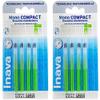 Inava Mono Compact Brush Heads 2.2 mm Pack of 2 x 4 = 8 Green view 1