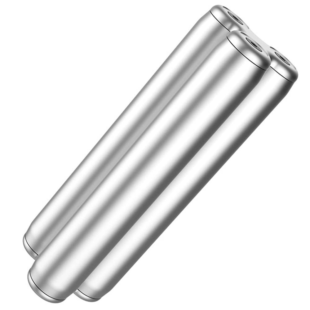 Silent hand-held fingertip roller, relieve stress and tension, portable, massage, comfortable (Silver)