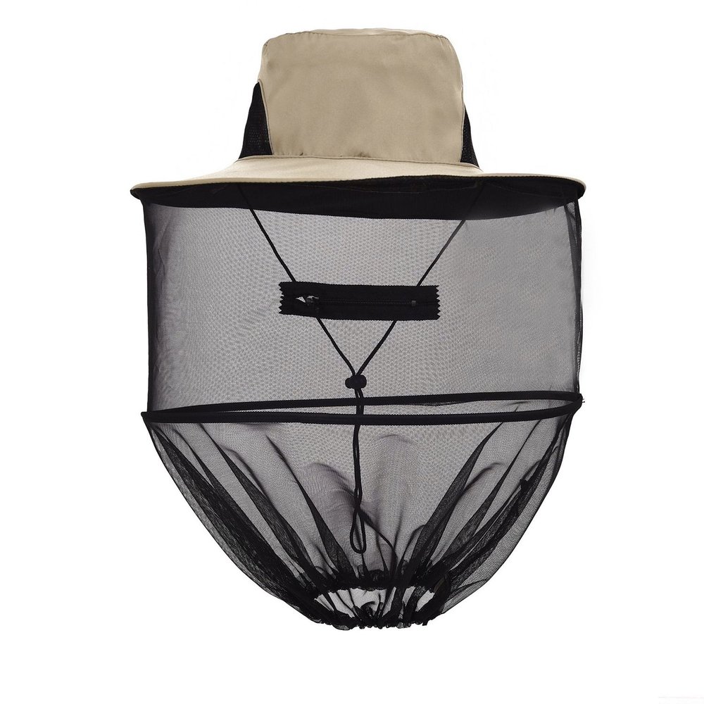 Beekeeping Beekeeper Folding Hat Mask Face Mesh Net Anti-mosquito Fishing and Camping Fly Netting Headwear Mosquito Hat with Net Mesh Bee Bug Insect Mask Cap