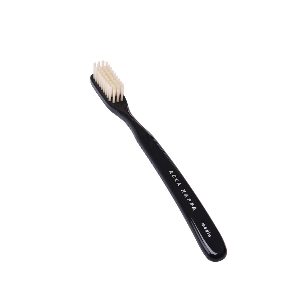 Acca Kappa Vintage Black Toothbrush Pure White Bristle