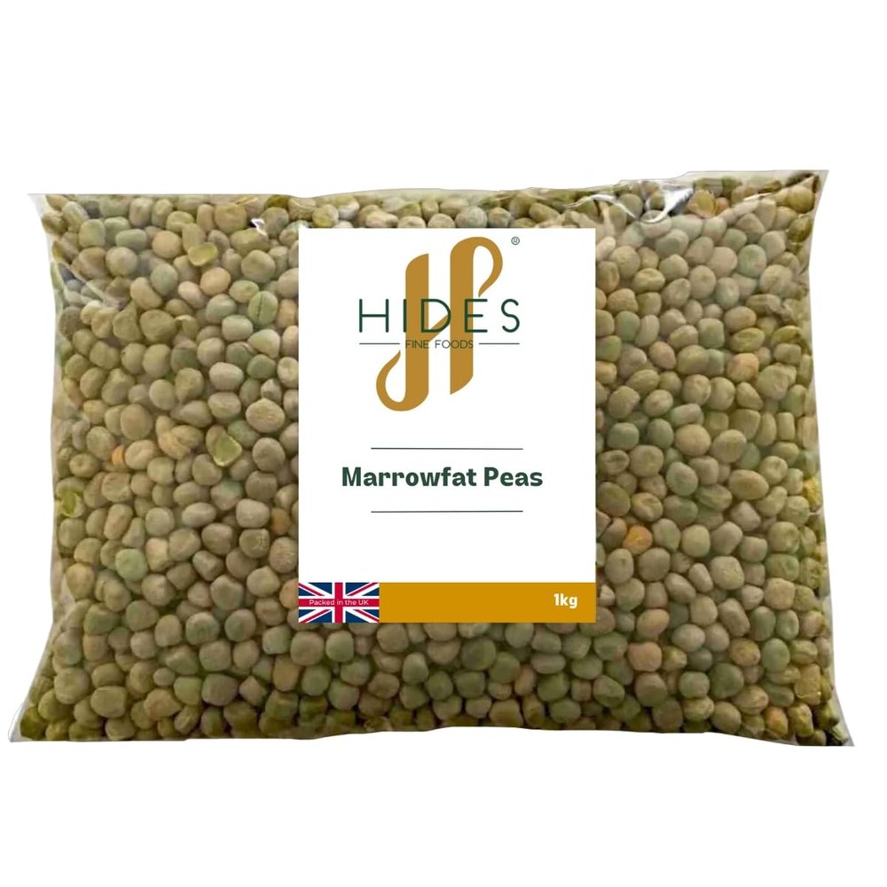 Hides Fine Foods - Marrowfat Peas 1kg - GMO Free - Suitable for Vegetarians - Cooking - Soups - Dhal - Mushy Peas - Dips - Salads - Supports Digestive Health