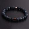 KnSam Pearl Bracelets Healing Reiki Cube Adjustable Yoga Sport Meditation Lucky Surfer Bracelet Unisex Dark Blue view 2