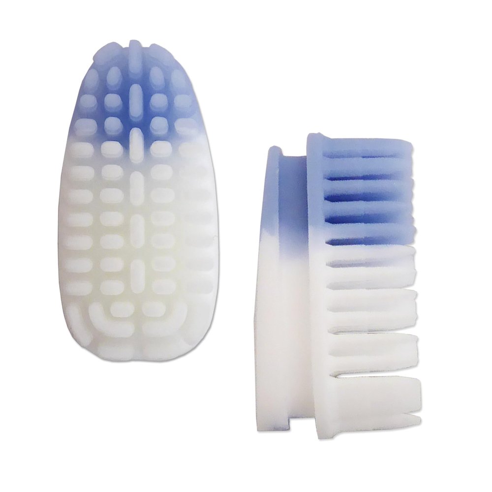 1 x Replacement Head for Sili Sensi-Brush Only ~ Silicone Toothbrush for Flexible Dentures and Sensitive Gums (Blue)