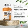 Turmeric and Black Pepper Capsules | 2160mg Dose | 365 Tablets | 4 Month Supply | 3 A Day | Herbal Supplements | High Strength Curcumin | VitaBright Organic Tumeric Supplement view 2