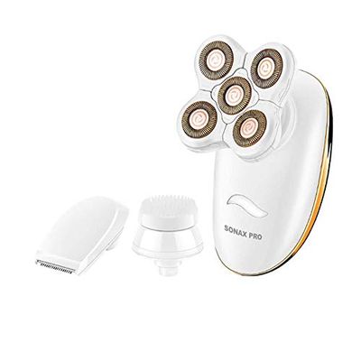 2019 Upgraded Electric Painless Razor Shaver Women 3 in 1 Wet Dry Underarm Trimmer Leg Shaver Hair Remover USB Rechargeable 5 Head Shaving Waterproof Cordless for Face, Body, Underarms Leg and Bikini