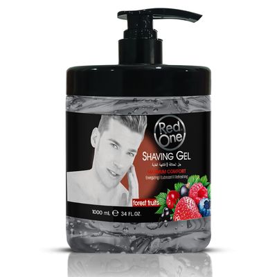 Redone Shaving Gel 1000 ml  Transparent Shave Gel for Men (Forest Fruits) | No Foam, High Visibility for Contours | Smooth Glide | Barber Quality