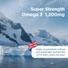 Healthspan Super Strength Omega 3 1,200mg | Brain, Heart & Eye Health | 240mg DHA & 360mg EPA per Capsule| Highly Purified to Remove Toxins | Sustainably Sourced Fish Oil (60 Capsules) view 3