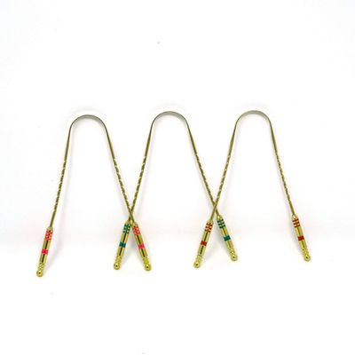 100% Brass Tongue Cleaner with Brass Pipe Handles, Rustproof Brass Tongue Scrapper for Bad Breath Removal, New Design