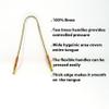 100% Brass Tongue Cleaner with Brass Pipe Handles, Rustproof Brass Tongue Scrapper for Bad Breath Removal, New Design view 3