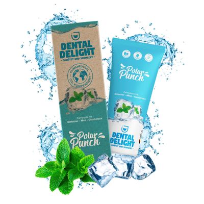 DENTAL DELIGHT Polar Punch Toothpaste, Vegan Toothpaste with Flavour, Toothpaste (Mint, Pack of 1)