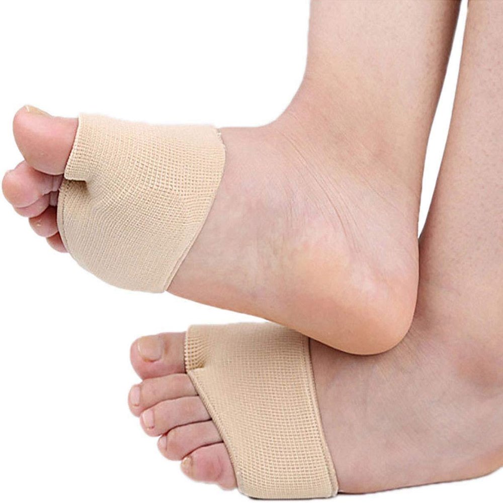 Mortons Neuroma Pads, PEDIMEND Ball of Foot Gel Cushions for Hard Skin, Calluses, Arthritis, Fabric Metatarsal Pad Sock for Women & Men - 2 Pair