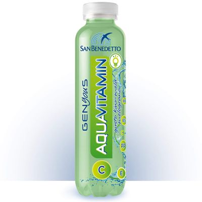 SAN BENEDETTO AQUAVITAMIN GUSTO KIWI MELA GENYOUS 12 x 400 ml Water Bottles