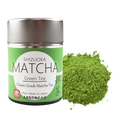 Otsuka Green Tea Co - Shizuoka Classic Matcha Powder 30g - Made in Japan - Best For Drink, Latte, Dessert, Cake, Ice and more (Small Can - 30g)