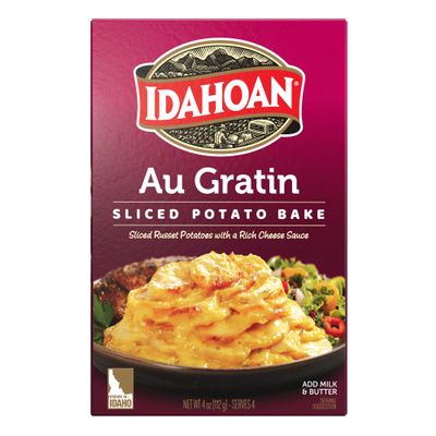 Idahoan Au Gratin Homestyle Casserole Potato Slices 4 oz (Pack of 4)