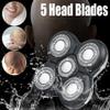 Shaver Head 5 Heads Durable Practical Cutter Blade Beard Universal Swimming Fast Double Ring Hair Trimmer Electric Shaver Shaving (Black) view 3