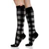 VIM & VIGR Cotton 20-30 mmHg Medical Grade Compression Socks (Heathered Grey Montana Plaid, Small/Medium Wide Calf (4)) view 1